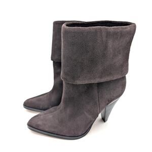 DKNY Padded Cerise Pointed Toe Block Heel Booties Women's Size US5M EU35